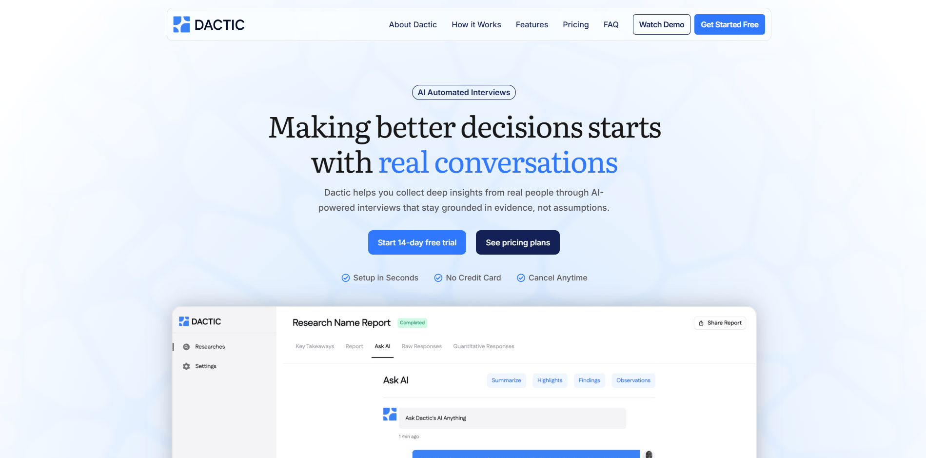 Dactic - AI Automated Interviews